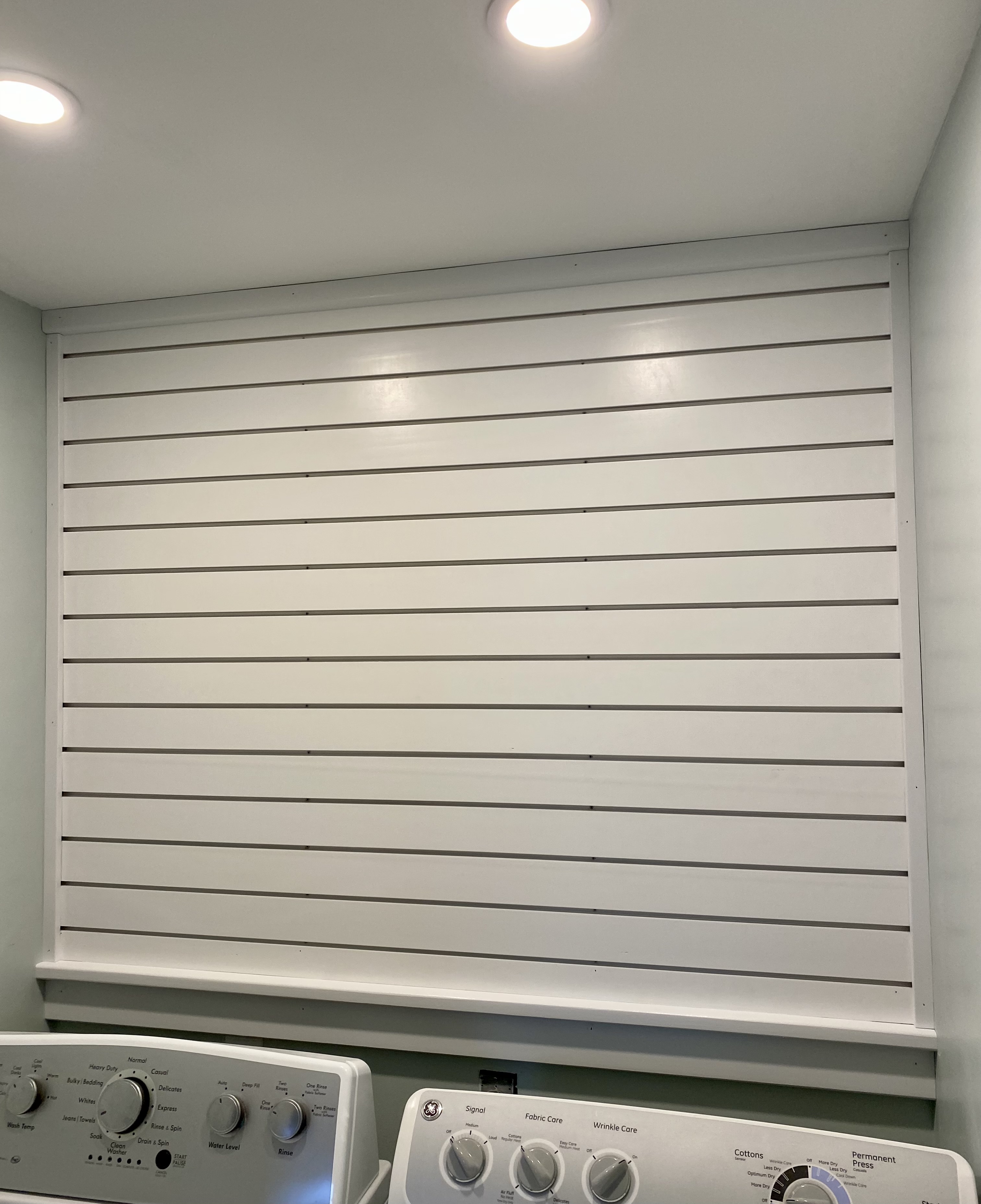 Laundry Room Slatwall Organizational Solution