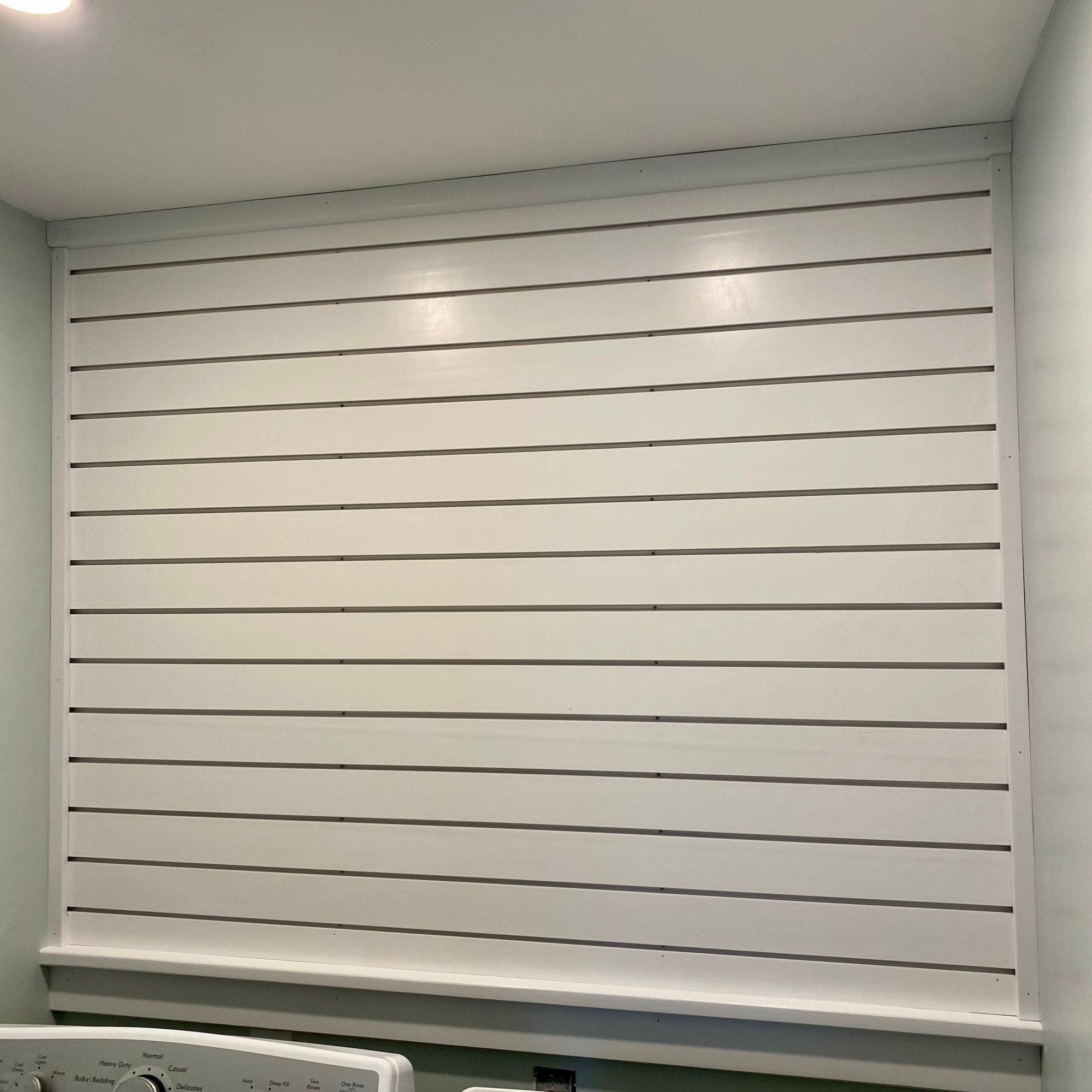 Laundry Room Slatwall Organizational Solution